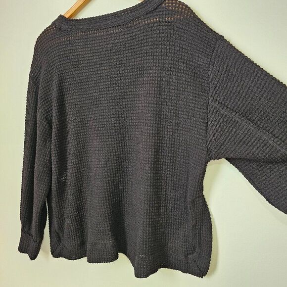 EUC UMGEE BLACK KNIT BOATNECK LOOSE FITTING SWEATER TOP LONGSLEEVES SIZE SMALL - Picture 10 of 16